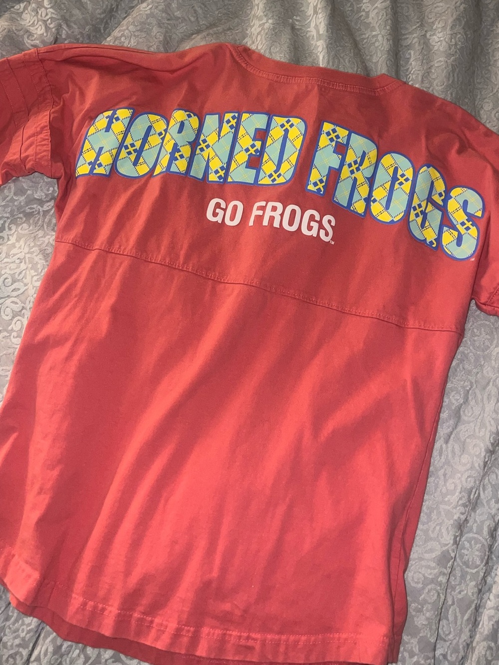 TCU Go Frogs Graphic Tee - Red with Yellow/Blue Lettering